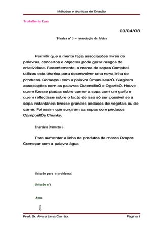 T Cnica De Associa O De Ideias Pdf