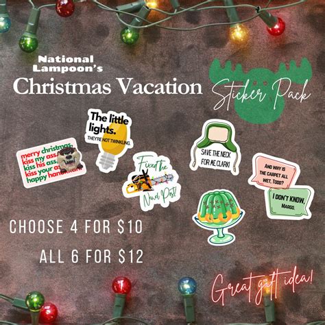 National Lampoon S Christmas Vacation Sticker Pack Etsy