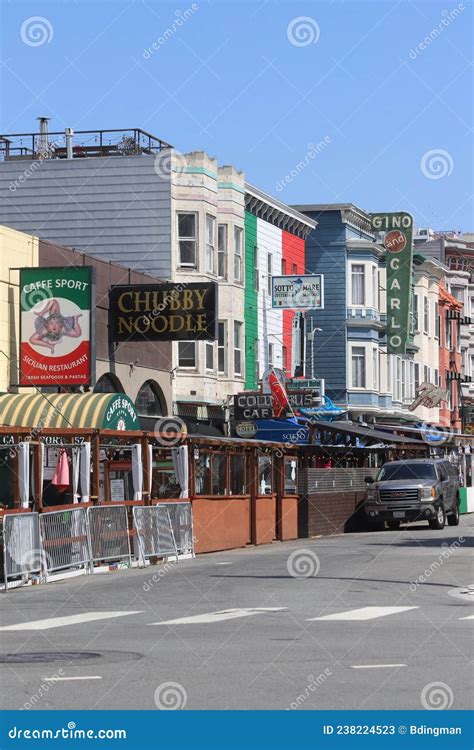 North Beach `Little Italy` San Francisco Editorial Stock Photo - Image of locals, franciscos ...