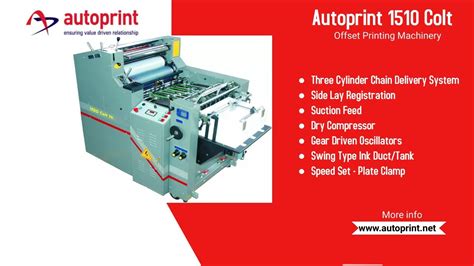 Autoprint Colt Mini Offset Printing Machine Poliymaster Sheet