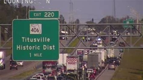 Lanes Clear After Crash On I 95 Through Titusville Traffic Delays Persist