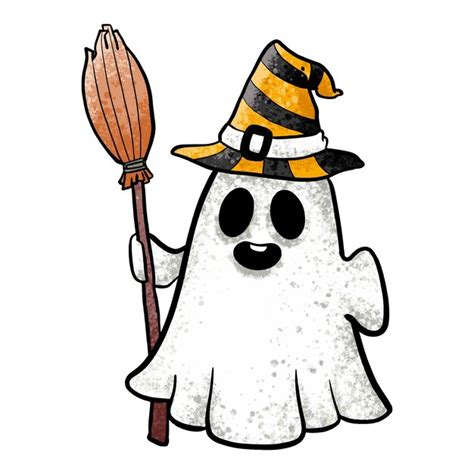 Premium Vector Cute Halloween Ghost Cartoon Illustration