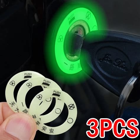 Car Ignition Switch Luminous Sticker Key Decal Sunscreen Car Ignition