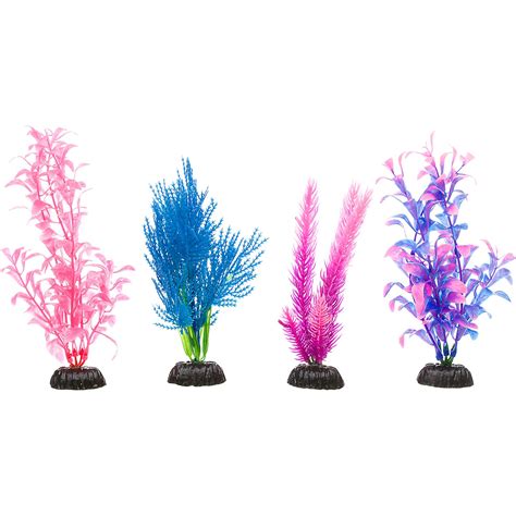 Imagitarium Colorful Plastic Aquarium Plants Foreground Value Pack Petco