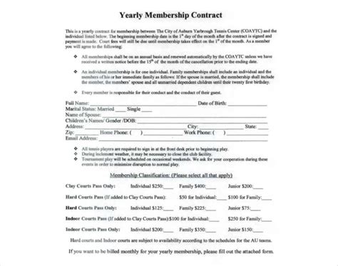 Yearly Contract 11 Examples Format Pdf Tips