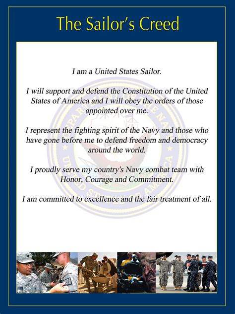 Sailors Creed Us Naval Forces Central Commandus Fifth Fleet