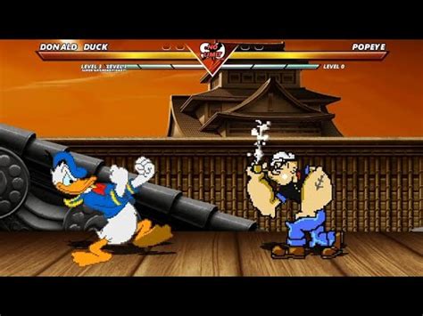 Donald Duck Vs Popeye High Level Awesome Fight Youtube