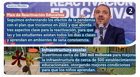 Ministerio de Educación on Twitter 1AñoDeGobierno Más de 300