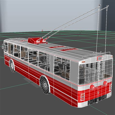 bus trolleybus trolley 3d model