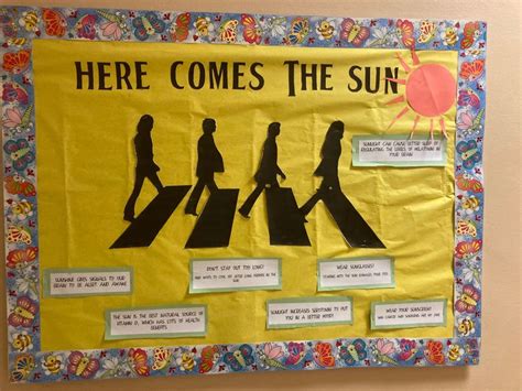 Here Comes The Sun Beatles Ra Board College Bulletin Boards Dorm