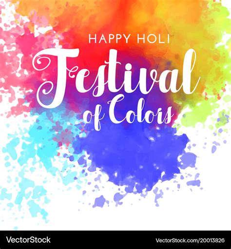 Happy holi festival of colors background Vector Image