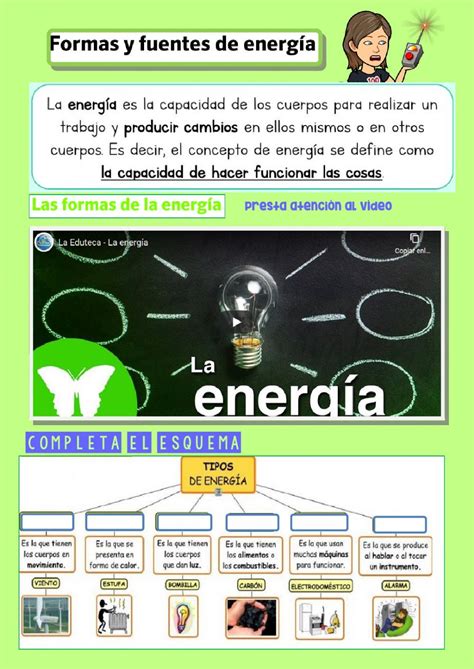 Actividad Online De La Energ A Para Cuarto De Primaria Puedes Hacer