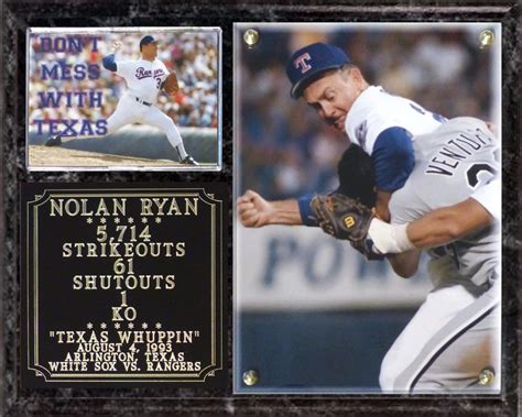 Nolan Ryan Texas Whuppin 1993 Robin Ventura Photo Plaque The Ryan ...