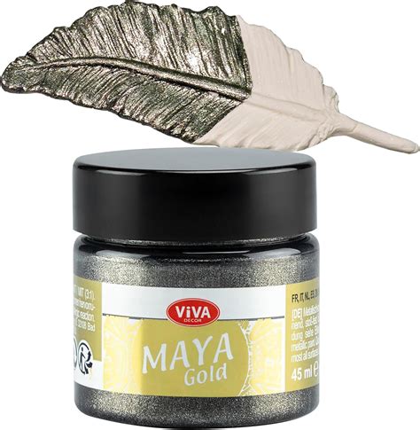 Amazon Viva Decor Maya Gold Grey 1 52 Fl Oz Shiny Metallic