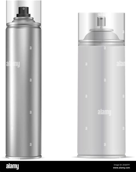 Spray Can Aluminum Aerosol Tube Vector Bottle Antiperspirant Or Hairspray Packaging Template