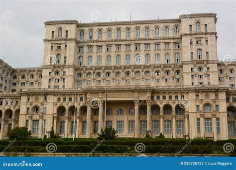 Detail Of The Palace Of The Parliament Or People S House Bucharest