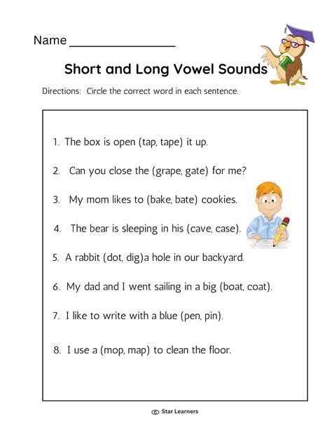 Short And Long Vowel Etsy