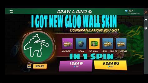 I GOT NEW GLOO WALL SKIN IN 1 SPIN TRICK NEW JERSEYS FREE FIRE LHR