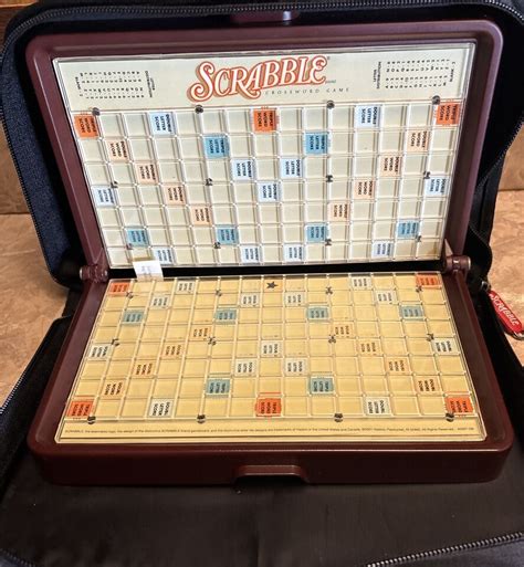 Vtg Scrabble Game Folio Edition Travel Case Portable Complete