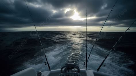 Fondo Pescando En Un Barco En El Oc Ano Fondo Foto De Pesca En El