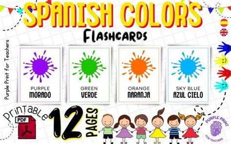 Spanish Colors Flashcards Printable