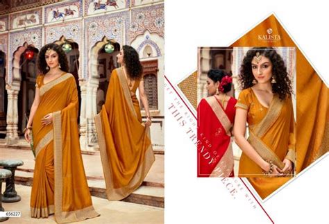 Kalista Simran 3 Heavy Festive Wear Vichitra Silk Designer Saree