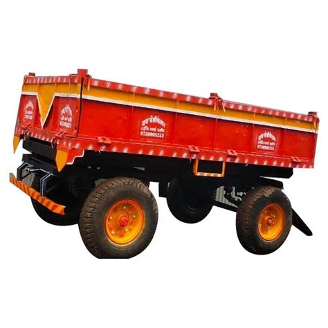 Mild Steel Four Wheel Hydraulic Tractor Trolley For Agriculture And