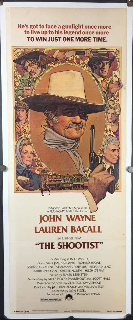 SHOOTIST, Original Linen Backed John Wayne Insert Movie Poster ...