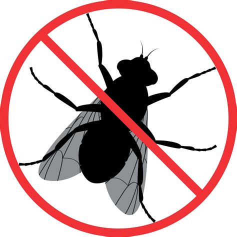 Stop the fly Crossed out warning sign about flies. A sign of attention ...