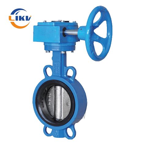 Worm Gear Actuator EPDM Rubber Seat Di Wafer Butterfly Valve Pn10 Pn16