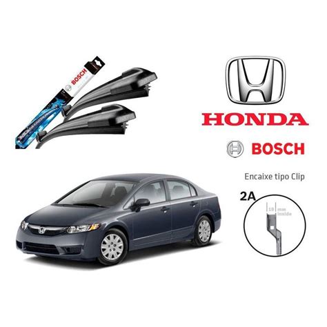 Jogo Palheta Dianteira New Civic A Bosch Limpador De Para