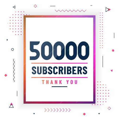 Premium Vector Thank You 50000 Subscribers 50k Subscribers