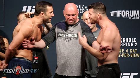 Luke Rockhold Vs Michael Bisping Complete Weigh In Face Off Video