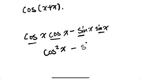 Math Proof That Cos2x 2cos2x 1 Youtube