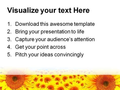 Sunflower Summer Nature Powerpoint Backgrounds And Templates