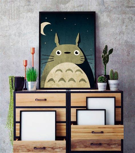 My neighbor Totoro poster, Totoro minimalist poster, Totoro print ...