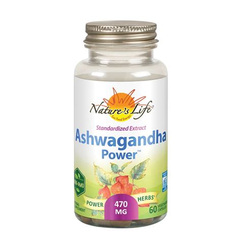 Natures Life Ashwagandha Power 470mg Herbal Supplement Standardized