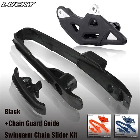 Motorcycle Swingarm Chain Slider Kit Chain Guard Guide Brake Hose Clamp