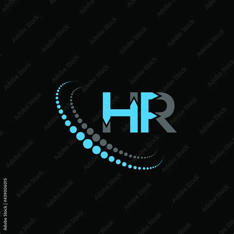 HR Letter Logo Abstract Design HR Unique Design HR Letter Logo Design