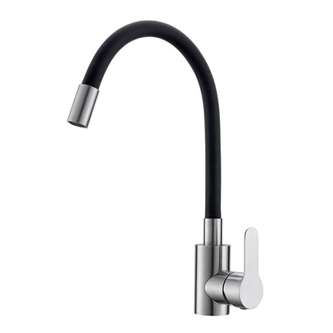 Смеситель для кухни Corsa Deco Vega Steel черный с гибким изливом ...