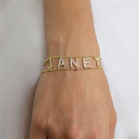 Name Bracelet Gold Name Bracelet Name Jewerlry Dainty Etsy