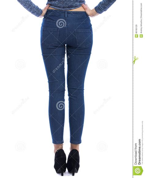 Female Body Part Denim Jeans Back View Stock Image Image Of Legs