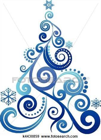 Blue Christmas tree Clip Art | k4430859 | Blue christmas tree ...