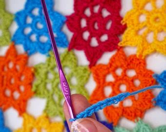 Crochet Pattern Flower Colorful Curtains By Marifu6a Etsy