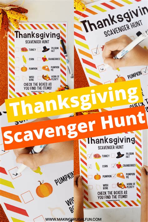 Thanksgiving Scavenger Hunt - Making Frugal FUN