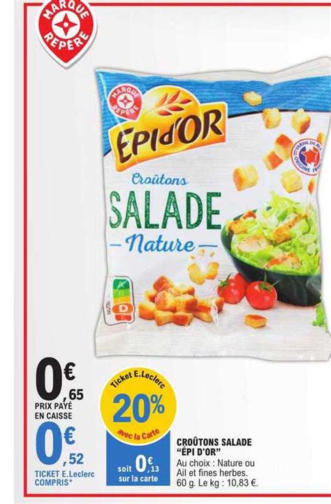 Promo Croûtons Salade épi Dor Chez Eleclerc Icataloguefr