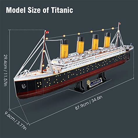 3D Puzzles For Adults LED Titanic 35 Large Ship New Home Desk