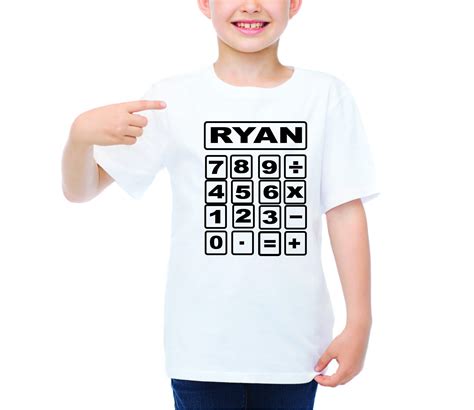 Personalised School Number Maths Day T Shirts Tops Etsy Uk