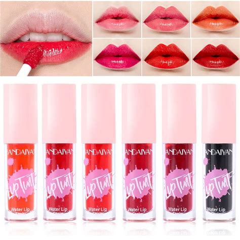 6 Colors Lip Tint Stain Set Moisturizing Plumping Lip