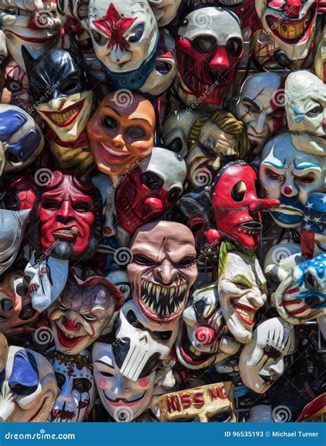 Crazy Masks Editorial Stock Photo Image Of Rubber Halloween 96535193